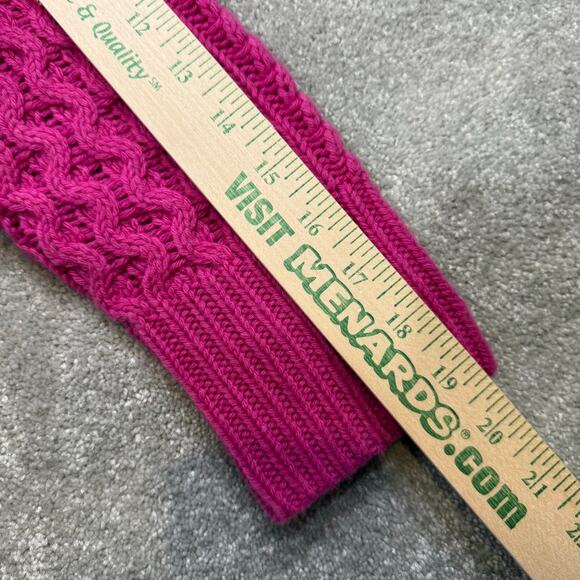 360 Cashmere NWT Anna Sweater Cable Knit Chunky Wool Blend Magenta Pink Sz Sml - Picture 14 of 14